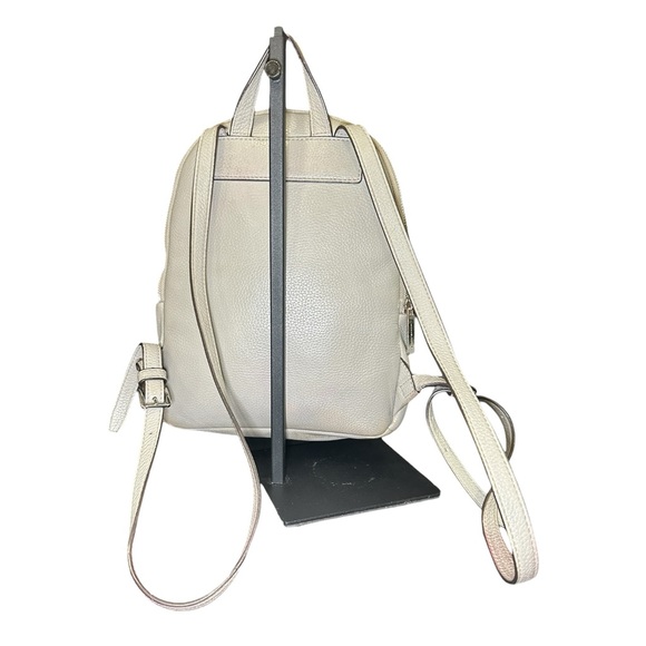 Michael Kors Erin Pearl Grey Pebbled Leather MD Backpack - Picture 3 of 13